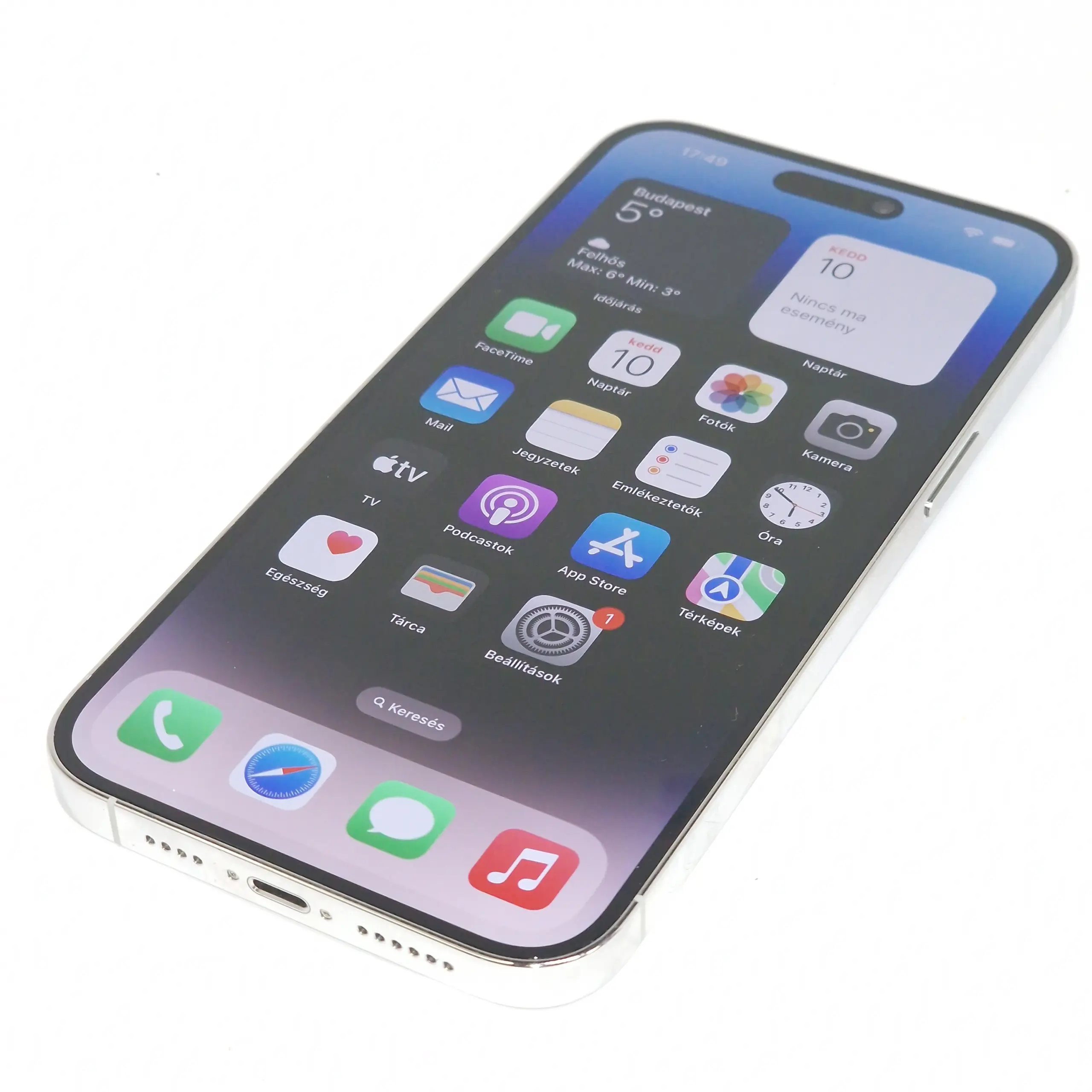 Apple iPhone 14 Pro Max (Használt, független , 128 GB, 6 GB RAM, Ezüst) - Image 4