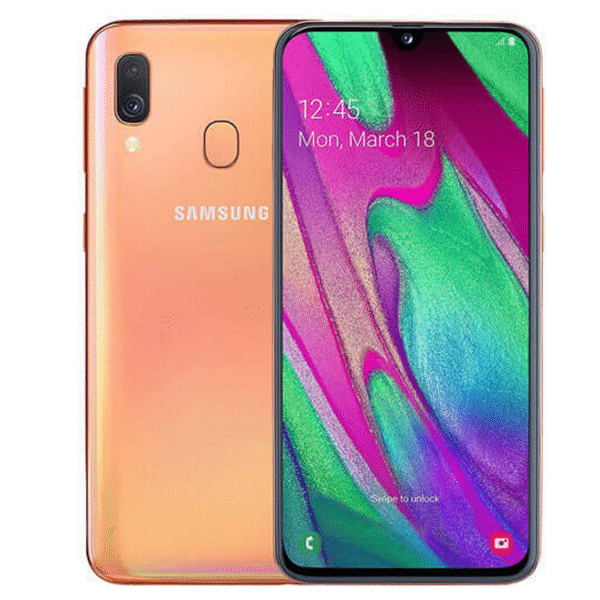 Samsung Galaxy A40 (használt, független, 64 GB, 4 GB RAM, lazac pink)
