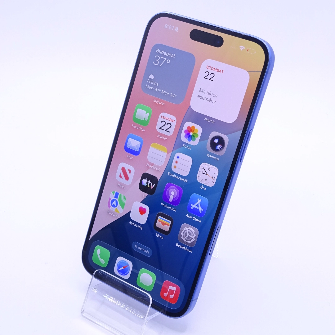 Apple iPhone 16 Plus (Jó, Független, 128 GB, 8 GB RAM, kék) - Image 3