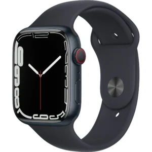 Apple Watch Series 7 45mm GPS + Cellular (jó, független, 32 GB, 1 GB RAM, fekete)